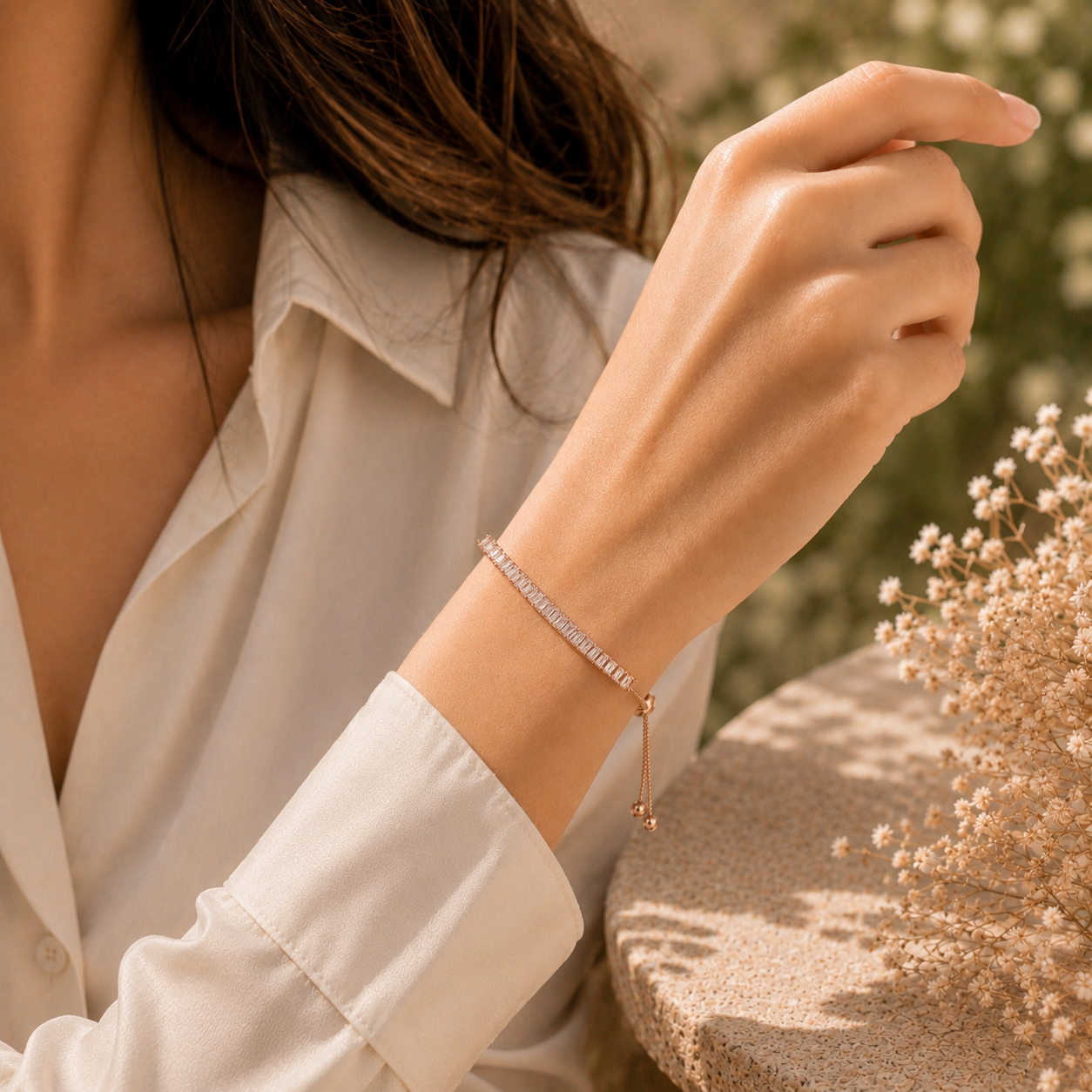 Rose Gold Baguette Bracelet